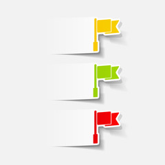 Obraz premium realistic design element: flag