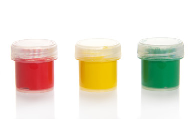 The red, yellow and green paint