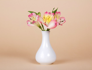 Bouquet of alstroemeria  in vase