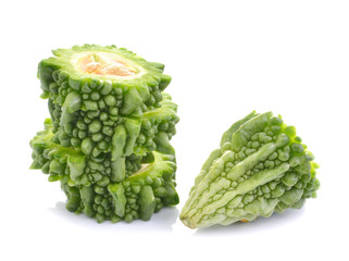Bitter melon isolated on white background