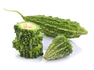 Bitter melon isolated on white background