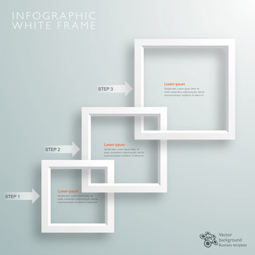 Infographics Background White Frame