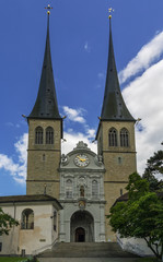 Fototapeta na wymiar Church of St. Leodegar, Lucerne