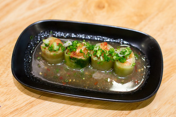 Spicy Salmon Roll with vegetables