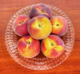 Peaches on table