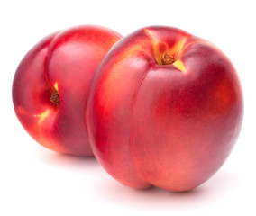 Nectarine fruit isolated on white background cutout