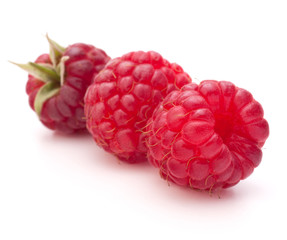 Sweet raspberry isolated on white background cutout