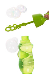 Bubble blower on white