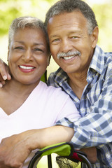 Senior  couple romantic portrait