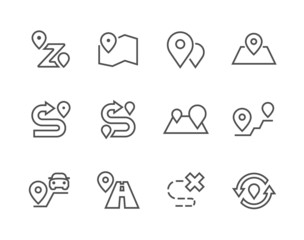 Outline Route Icons