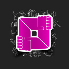 Drawing business formulas: handshake