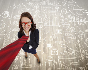Fototapeta premium Funny businesswoman