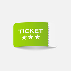 realistic design element: ticket