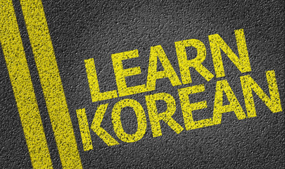Learn Korean written on the road