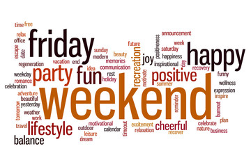 Weekend word cloud