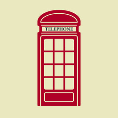 Vector telephone box icon. Eps10