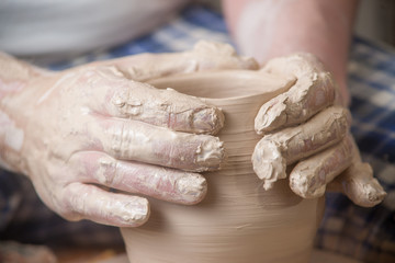 Hands of a potter