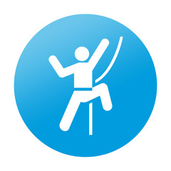 Etiqueta redonda escalador