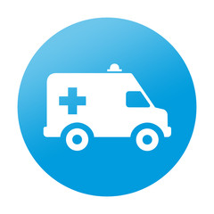 Etiqueta redonda ambulancia