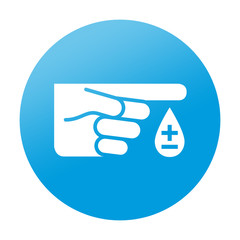 Etiqueta redonda grupo sanguineo