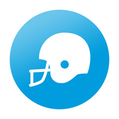 Etiqueta redonda casco de futbol americano