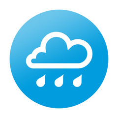 Etiqueta redonda lluvia