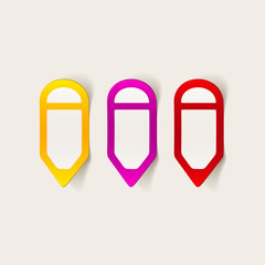 realistic design element: pencil