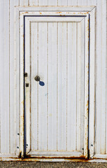 Old white door