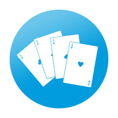 Etiqueta redonda poquer