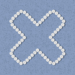 pills concept: cross, no