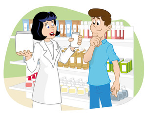 Doctor woman with client