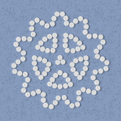 pills concept: cogwheel