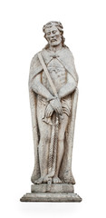 Fototapeta na wymiar statue of the saint is isolated on a white background