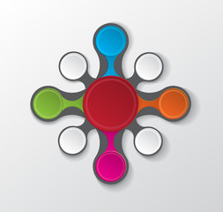 colourful infographic circle