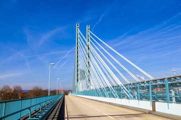 bridge of an Industry Park in beautiful landscape near Frankfurt