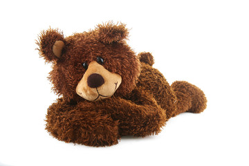 brown teddy bear crossed arms