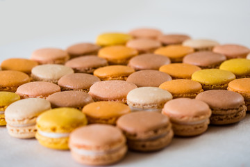 Obraz na płótnie Canvas A macaron - sweet meringue-based confection