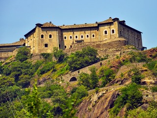Fototapeta na wymiar Bard fortress. Aosta valley
