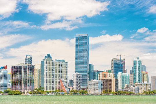 The Miami Skyline On A Beautiful Day