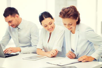 business team working in office