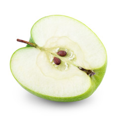 Half of green apple