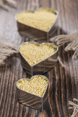 Millet (in a heart shape)
