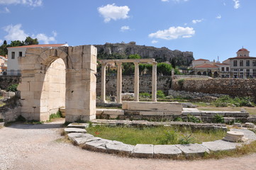 Fototapeta na wymiar Agora romaine d'Athènes