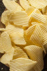Unhealthy Crinkle Cut Potato Chips