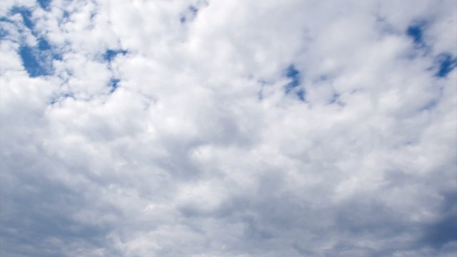 Cumulus clouds moving