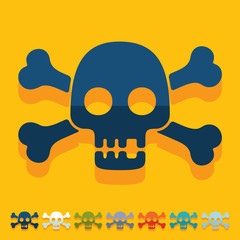 Flat design: skull