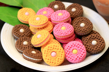 Cookies colorful fake