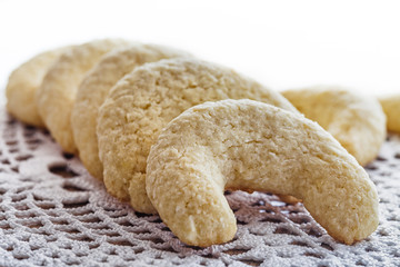 Sweet rolls on white background