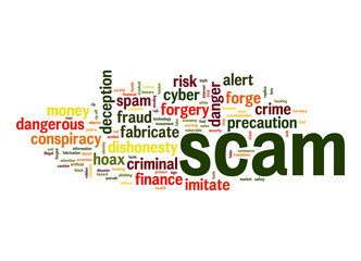 Scam word cloud