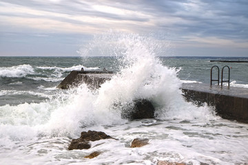 Sunset on a sea beach